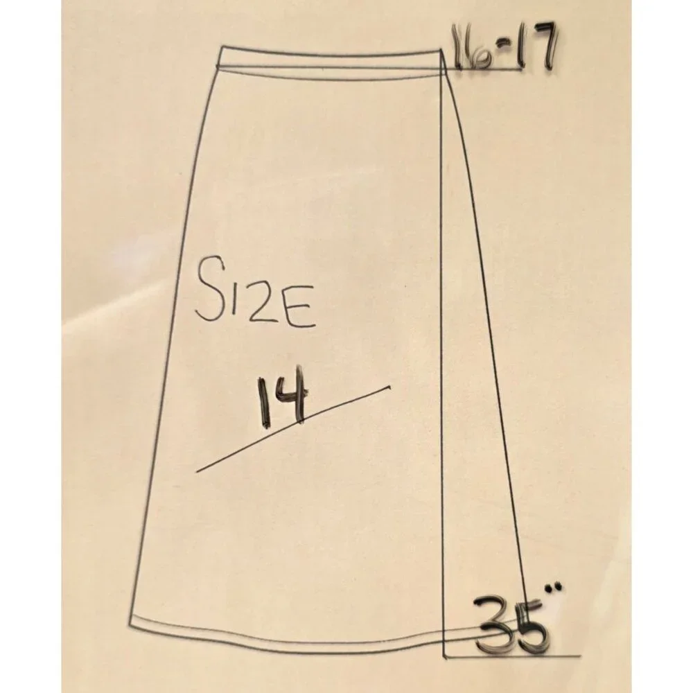 Vintage Susan Bristol Denim Maxi Skirt 14 Blue Deadstock Western 90s Grunge